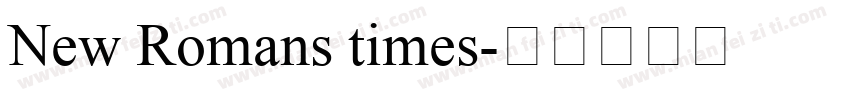 New Romans times字体转换